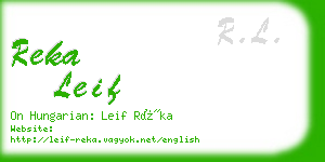 reka leif business card
